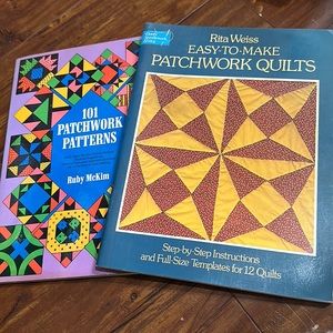 2 Vintage‎ patchwork quilt guide books Patterns